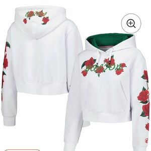 BNWOT FISLL BOSTON CELTICS ROSES CROPPED HOODIE EXTRA LARGE